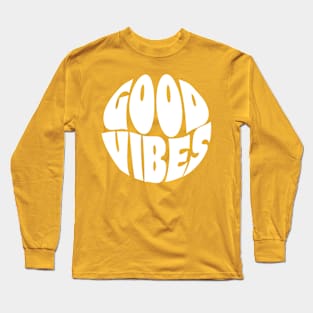 Good Vibes - White Long Sleeve T-Shirt